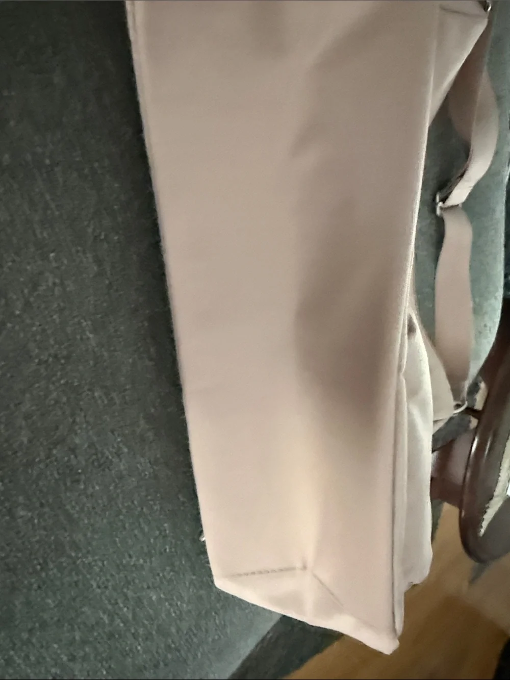 Soft Blush Hobo Bag with Front Zip Pockets